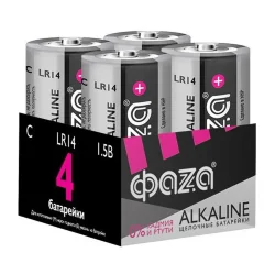 Элемент питания алкалиновый C/LR14 1.5В Alkaline Pack-4 (уп.4шт) ФАZА 5033160
