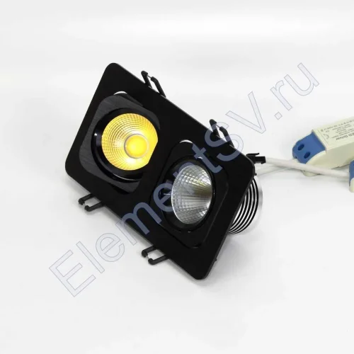 Светодиодный светильник встраиваемый 98.2 series black housing BW157 (10W,220V,day white) - фото.