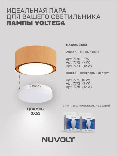 Потолочный светильник NUVOLT LDL-008RW (Дерево) - фото 16