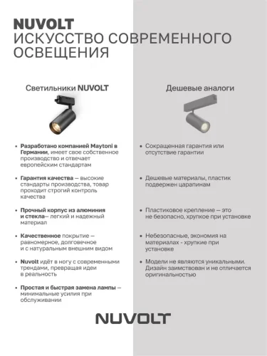 Трековый светильник NUVOLT LTL-003B (Черный) - фото 16