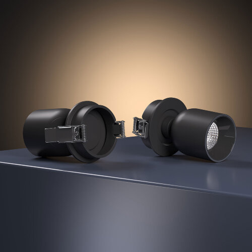 Светильник встраиваемый поворотный светодиодный Spot 7W 4000K черный - Фото 4