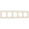 Рамка из стекла на 5 постов Favorit молочный W0051141 - фото