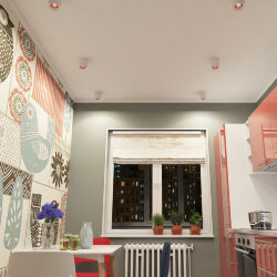 Светильник накладной IP 20, 10 Вт, GU5.3, LED, белый/красный, пластик, Denkirs DK3090-WH+RD