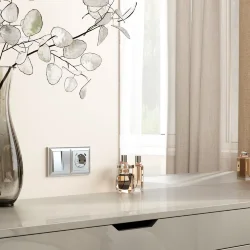 Рамка из поликарбоната на 2 поста Fiore серебряный W0022206