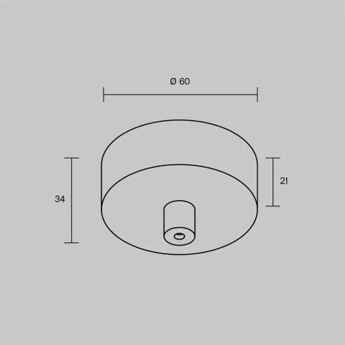 Накладная потолочная чаша для подвесных шинопроводов (Черный) TRA233SCB-B - фото 5