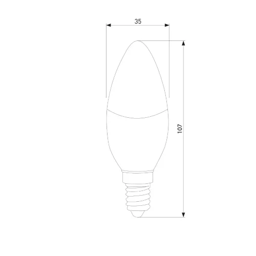 Светодиодная лампа "Свеча" Dimmable C35 7W 4200K E14 BLE1448 - фото 2