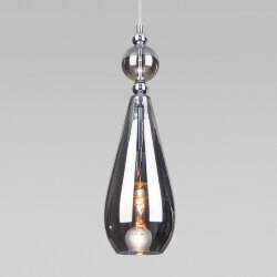 Подвесной светильник со стеклянным плафоном 50202/1 дымчатый (051705)