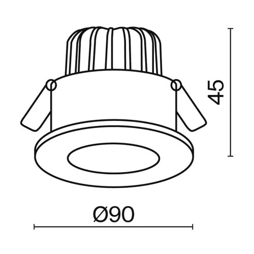 Встраиваемый светильник Zen 4000K 1x7Вт 75° (Белый) - фото 3