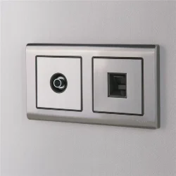 Рамка из металла на 2 поста Metallic глянцевый никель W0021602