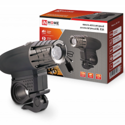 Фонарь велосипедный аккумуляторный BL 03А 3W LED 300Lm 4 режима с з/у 220В ЧЕРНЫЙ IN HOME