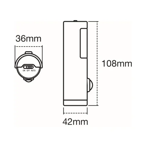 Уличный ночник | 0.4W/4000K IP54 СЕНСОР 10lm | - LEDVANCE NIGHTLUX TORCH SI. Фото 5