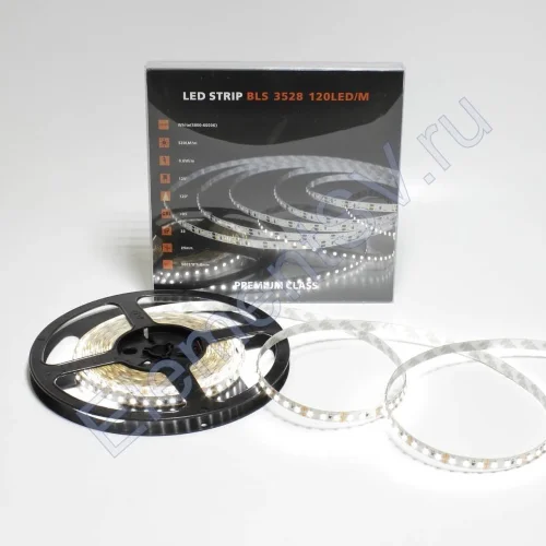 Светодиодная лента Class Premium, 3528, 120 led/m, White, 12V, IP33, A1 - фото.