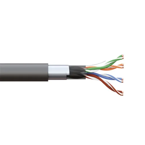 Кабель витая пара F/UTP кат.5E 4 пары 24 AWG solid внешн. LDPE черн. (м) TERACOM PRO EKF TRP-5EFTP-04PE-BK-OUT3 - фото 2