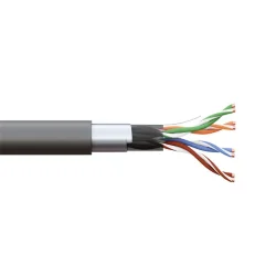 Кабель витая пара F/UTP кат.5E 4 пары 24 AWG solid внешн. LDPE черн. (м) TERACOM PRO EKF TRP-5EFTP-04PE-BK-OUT3