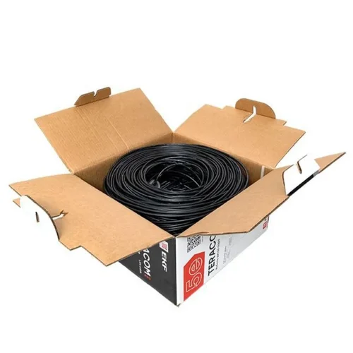 Кабель витая пара F/UTP кат.5E 4 пары 24 AWG solid внешн. LDPE черн. (м) TERACOM PRO EKF TRP-5EFTP-04PE-BK-OUT3 - фото 6