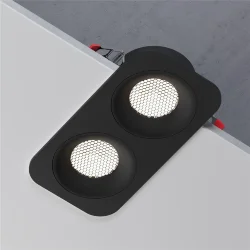 Светильник встраиваемый светодиодный с антибликовой решеткой Tetro 20W 4000K черный IP44 15277/LED (071317)