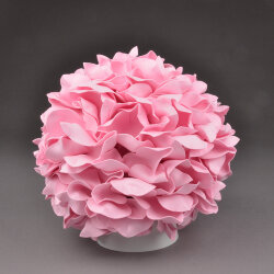 ULW-R07 T-3000K-150C-A Гортензия Белый-Светлая роза Светильник светодиодный со сменной лампойв-к, E27, теплый белый свет 3000K, Плафон D150мм, прозрачный, Белое основание, TM Uniel