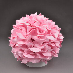 ULW-R07 T-3000K-150C-A Гортензия Белый-Светлая роза Светильник светодиодный со сменной лампойв-к, E27, теплый белый свет 3000K, Плафон D150мм, прозрачный, Белое основание, TM Uniel