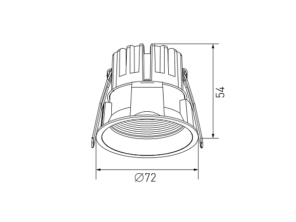 'Светильник светодиодный Встраиваемый , серия DL-RE, Белый, 8Вт, IP44, Нейтральный белый (4000К) , DL-RE1202-WH-NW. Фото 3