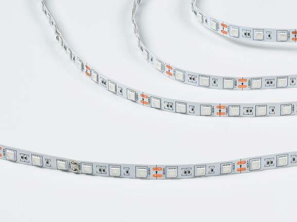 Светодиодная лента 5050, 60 LED/м, 14,4 Вт/м, 12В , IP20, Цвет: Зеленый, ECO-SWG560-12-14.4-G. Фото 2