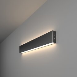 Линейный светодиодный накладной двусторонний светильник 53см 20Вт 4200К черный LSG-02-2-8*53-18-4200-MSh