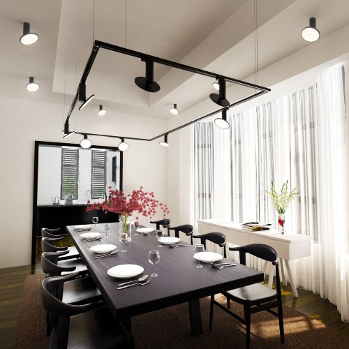 Трековый светодиодный светильник для однофазного шинопровода Brain Черный 12W 4200K - Фото 4