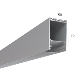 Алюминиевый LED профиль LINE 5070 RAW LT70 (с экраном) — 2500мм