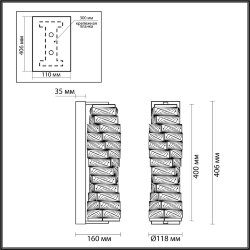 Бра «ODEON LIGHT» 4999/10WL, серия: Straza (крепление на планке)