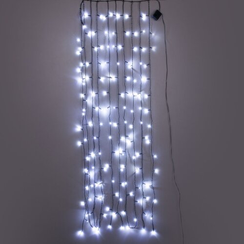 Гирлянда занавес на ель белый 0,45*1,5м IP20 - Фото 5