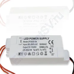 Светодиодный драйвер XS25-36W LD32 (220V, 36W, 70-110V, 280mA)