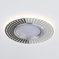 Встраиваемый точечный светильник со светодиодной подсветкой 2231 MR16 CH хром (045437)