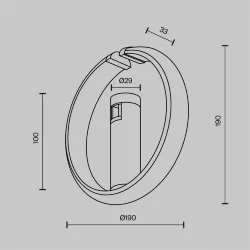 Трековый светильник Zero Flarity 3000K 10Вт 180° (Черный)