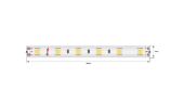 Светодиодная лента LUX, 5050, 60 LED/м, 14,4 Вт/м, 24В, IP65, Теплый белый (2700K), DSG560-24-WW-65 - фото