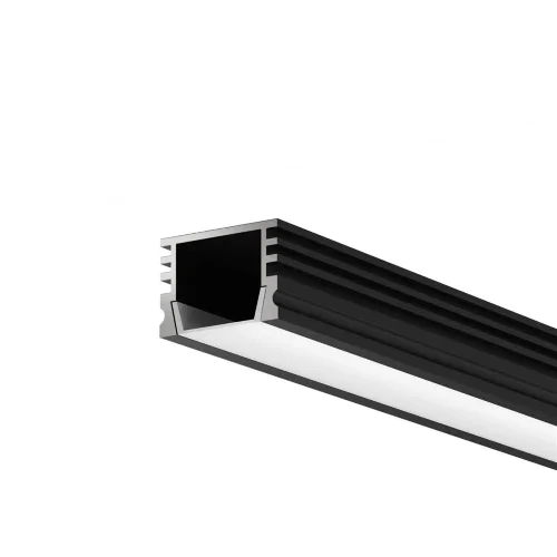 Алюминиевый профиль накладной 16x12 (Черный, 2 м), ALM-005-B-2M 631005 (Черный) - фото