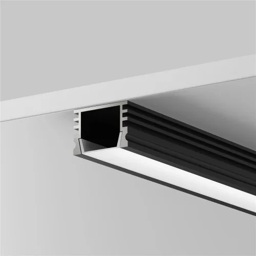 Алюминиевый профиль накладной 16x12 (Черный, 2 м), ALM-005-B-2M 631005 (Черный) - фото 3