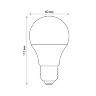 LED-A60-8W-3000K-E27-FR-SLS Лампа светодиодная, Форма A, матовая, Теплый белый свет 3000K - фото 4
