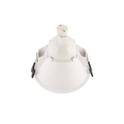 Встраиваемый светильник, IP 20, 10 Вт, GU5.3, LED, белый/золотой, пластик, Denkirs DK3026-WG