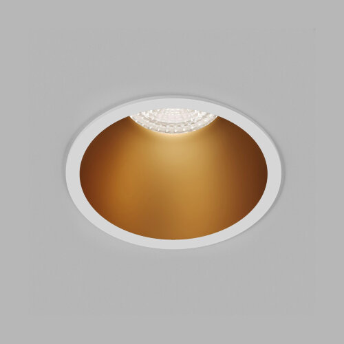 DK3026-WG Встраиваемый светильник, IP 20, 10 Вт, GU5.3, LED, белый/золотой, пластик.