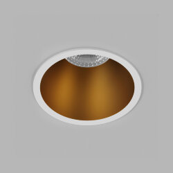 Встраиваемый светильник, IP 20, 10 Вт, GU5.3, LED, белый/золотой, пластик, Denkirs DK3026-WG