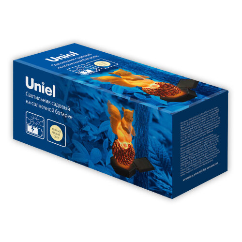 USL-S-834-PM410 SQUIRREL Садовый светильник на солнечной батарее Белка, 1 светодиод, Теплый белый свет, 1xАAА Ni-Mh аккумулятор в-к, IP44, TM Uniel - фото 7