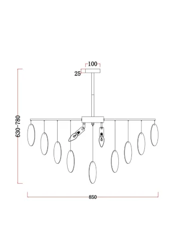 Люстра Freya FR5104PL-08N (Никель) - фото 2