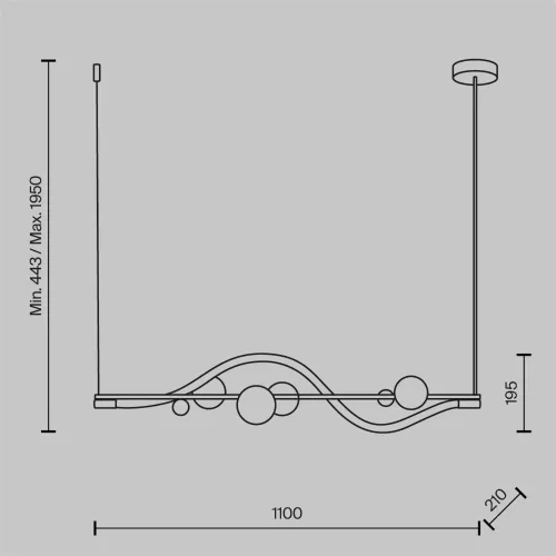 Подвесной светильник Oasis 3000К 13Вт (Латунь) - фото