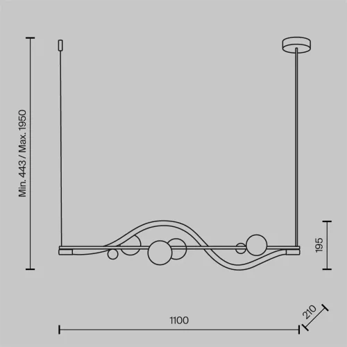 Подвесной светильник Oasis 3000К 13Вт (Латунь) - фото 8