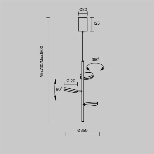 Подвесной светильник Fad 3000К 18Вт (Черный) - фото 3