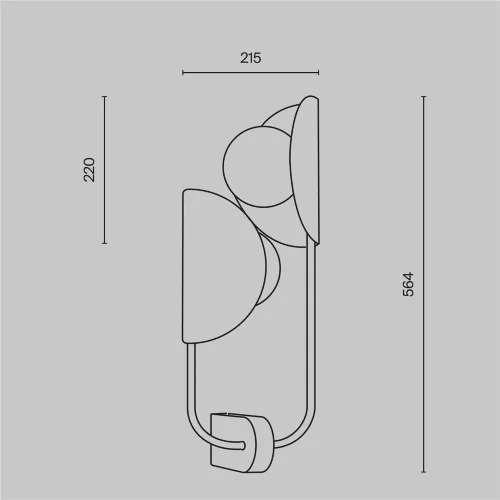 Настенный светильник (бра) Tropic G9х2 (Латунь) - фото 10