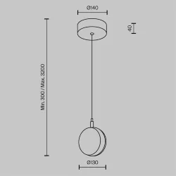 Подвесной светильник Взгляд / Mind 3000К 10Вт (Латунь) MOD299PL-L10BS3K