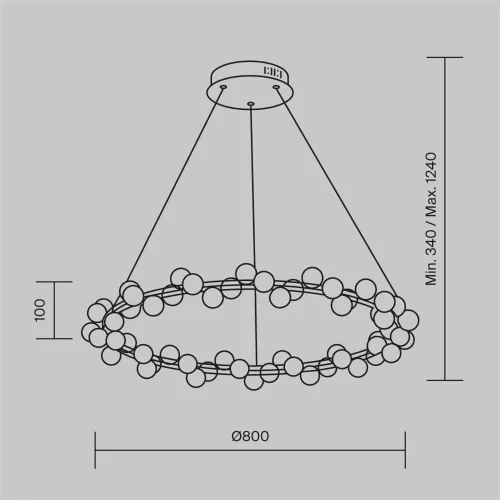 Подвесной светильник Tessara 3000K 68Вт (Золото) - фото 4