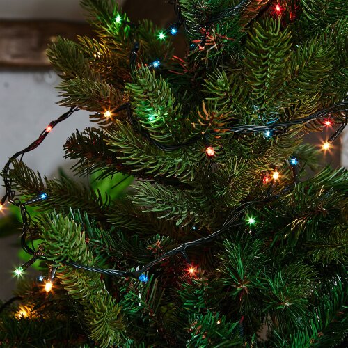 UDL-S2500-500-DGA MULTI IP20 MINI Гирлянда с контроллером, 25м, 500 миниламп накаливания, Разноцветный свет, Провод зеленый. - фото 8