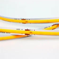 Светодиодная лента 220V, COB 240 chip/m, Golden light, IP20, 10m, A307