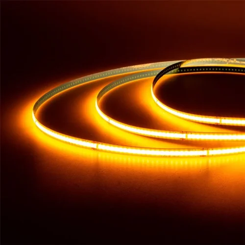 Светодиодная лента 220V, COB 240 chip/m, Golden light, IP20, 10m, A307 - фото I